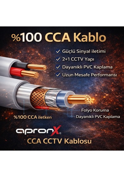 Cctv Kablo 2+1 2x0,22mm 100 Metre