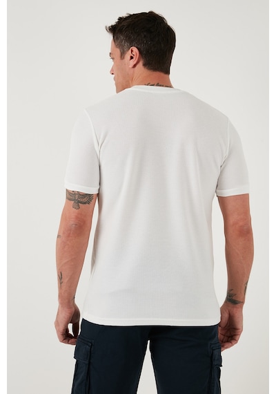 Buratti Pamuklu Regular Fit Bisiklet Yaka Basic Erkek T Shirt 5902387 Ekru