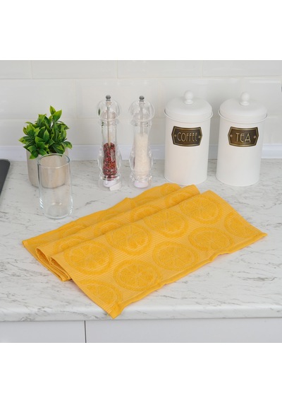 Soft Zitrone Mutfak Havlusu - Hardal - 40x66 Cm Çok Renkli