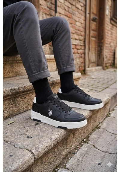 U.s. Polo Assn. Andy 6fx Rahat Hafif Sneaker Erkek Ayakkabı Siyah - Beyaz