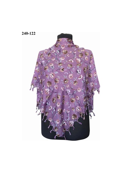 Dolce Cotton Desenli Sökme Boncuklu Eşarp 240-122 Çok Renkli