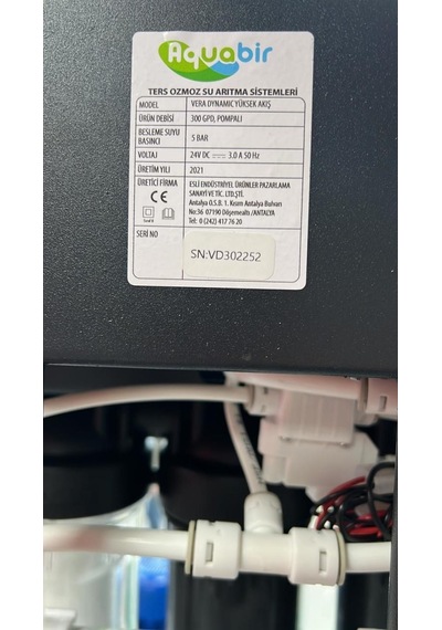 Esli Aquabir Strong Direkt Akışlı Pompalı Su Arıtma Cihazı 300 Gpd - 70301005