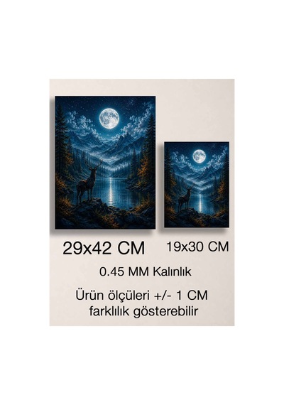Geyik Ve Dolunay Baskılı Metal Tablo Wall Art Çok Renkli - 907854091 Çok Renkli - 907854091 Çok Renkli