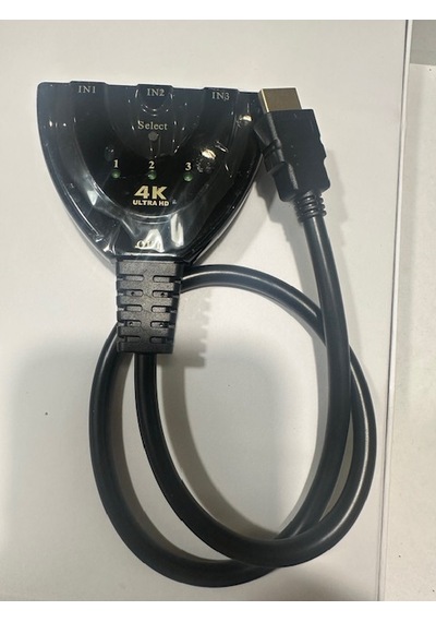 4k Hdmi Switch 3 Port Hdmi Switch 50 Cm Kablolu Hdmi Çoğaltıcı