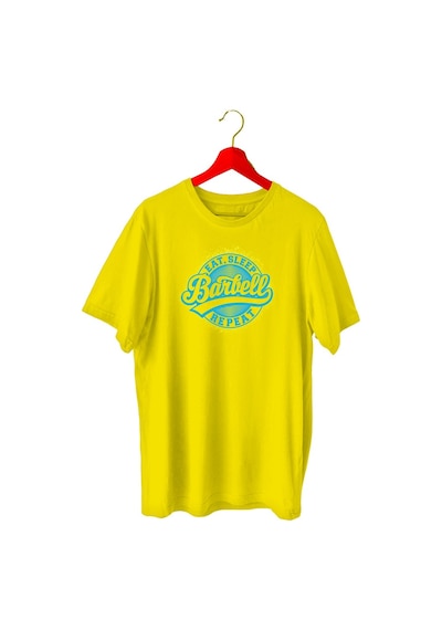 Bluu Barbell Sporcu T-Shirt Bisiklet Yaka (528819024) Sarı