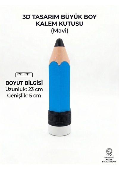 Kalem Şeklinde Kalemlik Mavi