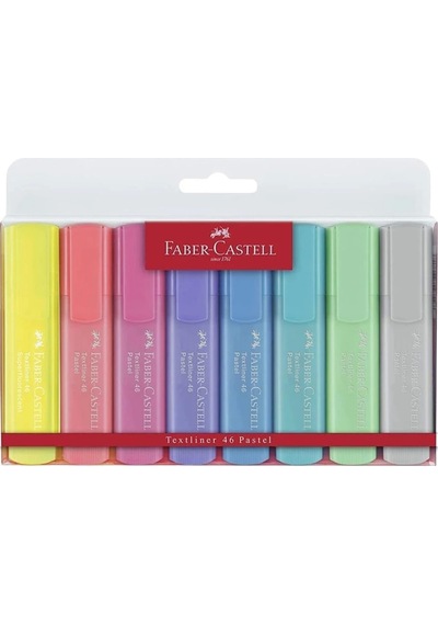 Textlıner 46 Fosforlu Kalem Pastel Renkler 8'li Poşet 1546 Tek Renk
