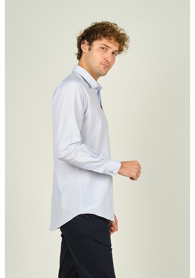 Figs Erkek Slim Fit Uzun Kollu Pamuklu Gömlek 0017 Açık Mavi Açık Mavi
