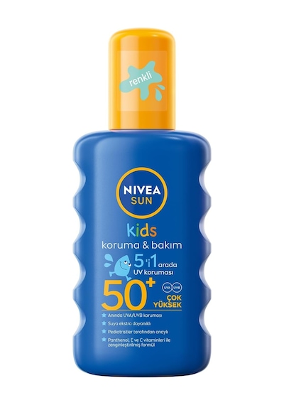 Nıvea Sun Spf50+ Çocuklar İçin Yüksek Güneş Koruyucu Vücut Spreyi 200ml,ekstra Suya Dayanıklı,e&amp C Vitamini