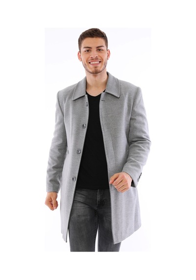 Plt8365 Dewberry Erkek Palto-gri Gri