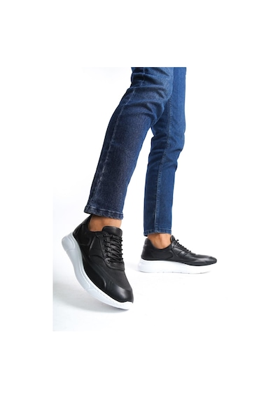 Mubiano Hakiki Deri Mbknt2090-s Erkek Siyah Sneaker & Spor Ayakkabı Siyah