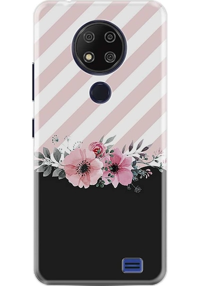 Reeder P13 Blue Max 2020 Kilif Desenli Silikon Strip Pink Flowers 482646465