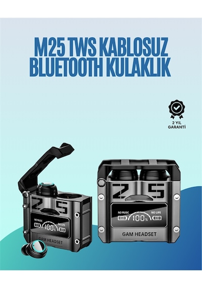 Powerbank Özellikli Kablosuz Kulaklık Otomatik Bağlantı Şarj Kutusu Dahil -