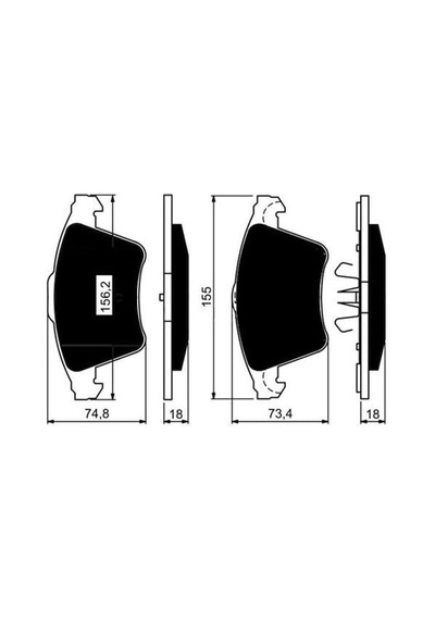 MAGNETTI MARELLI 323700002700 Fren Balatası Ön 155Mm T5 03-