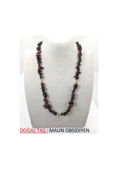 Şekilli Doğaltaş Kadın Kolye Çok Renkli-6