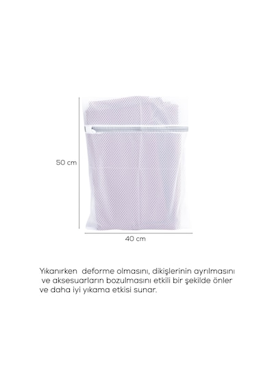 Porsima 3129 2li Çamaşır Yıkama Filesi Fermuarlı Bölmeli Yıkama Filesi Renkli