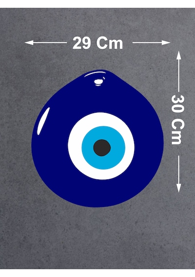 Nazar Boncuğu Sticker - Araba Oto Motosiklet Karavan Sticker - 00005 30x29 Cm