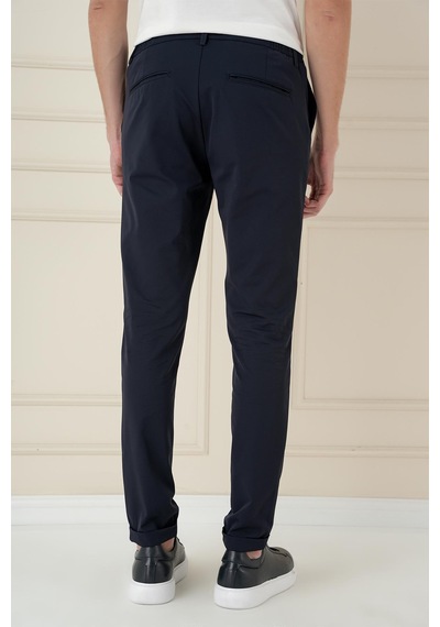 Efor Comfort Fit Beli Lastikli Esnek Casual Lacivert Pantolon P 1173 Lacivert