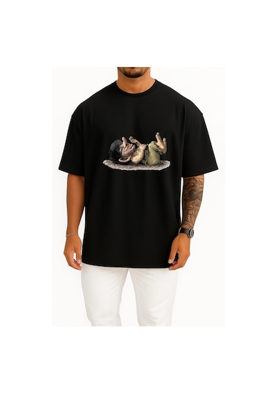 Bahriyeli Collection Oversize Troll Norway Norse Mythology Norwegian Gnome Göğüs Tasarımlı Unisex T-shirt SIYAH Bahriyeli Collection Oversize Troll Norway Norse Mythology Norwegian Gnome Göğüs Tasarımlı Unisex T-shirt SIYAH