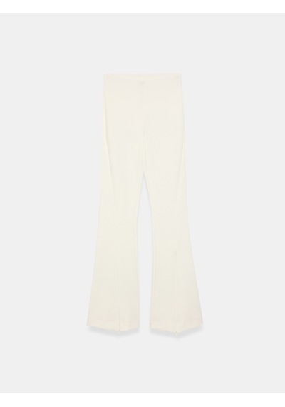 Dilvin 73037 Fermuar Detaylı Flare Pantalon Ekru