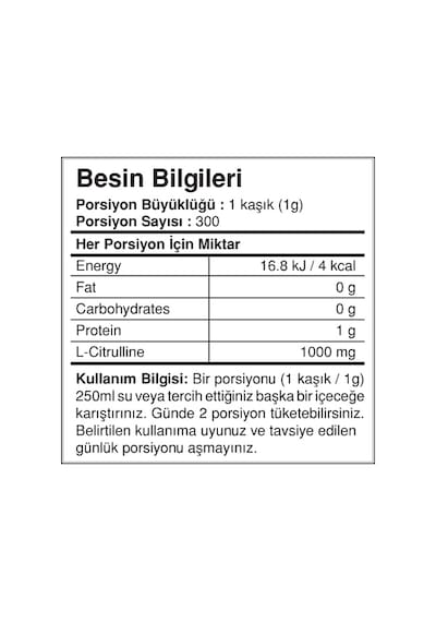 Bigjoy Citrulline Sitrulin 300 Gr Toz Saf Citruline