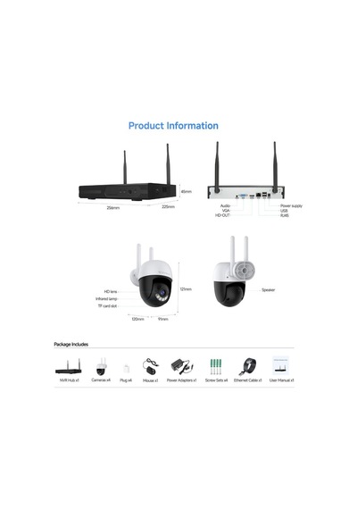 Vstarcam Cs622-y 4 Kameralı Nvr Wifi Kamera Set