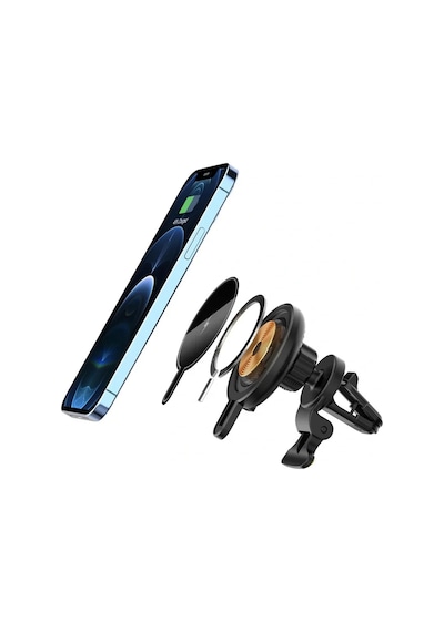 T9 15w Magsafe Araç Tutucu - Siyah Diğer