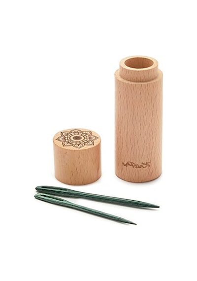 Mavi Yeşil Ahşap Tıpa İğne Seti, Mindful Collection Ürünü