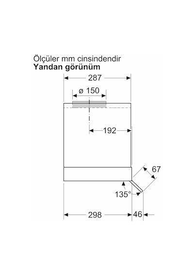 Bosch Serie 4 DBB85CC60 80 CM Cam Dekor Düz Tam Entegre Davlumbaz