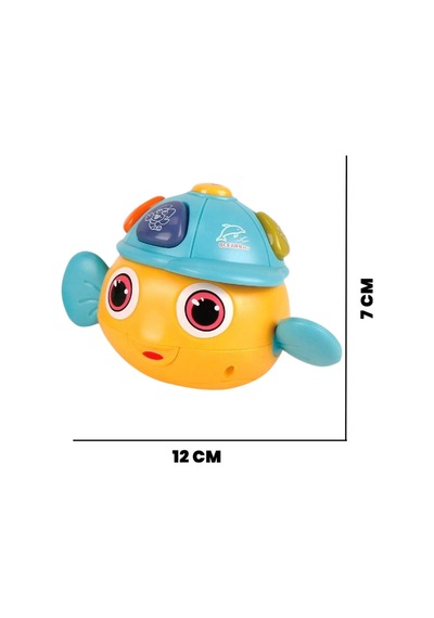 Mini Balık Bebek Aktivite Oyuncağı - Ninni Çalan Ses Efektli, Aydınlatmalı Öğretici Yenidoğan Aksesuarı 3 Ay+