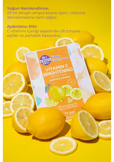 Ye:pre Vitamin C Brightening Ampoule Kore Yüz Maskesi 23 ML