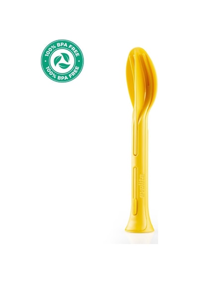 Evolite Combo 3 İn 1 Çatal Kaşık Set Sarı Çok Renkli