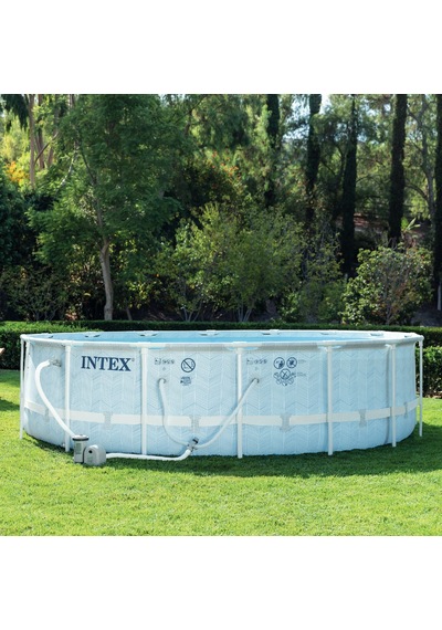 İntex 26746 488x122cm Yuvarlak Prefabrik Havuz Seti 220v Filtreli