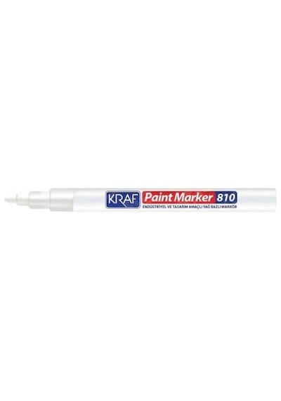 Kraf 810 Paint Marker - Çok Amaçlı Yağ Bazlı Markör Beyaz Renk N11.613