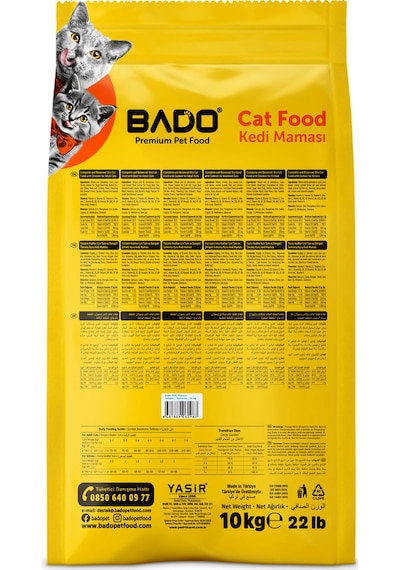 Bado Yetişkin Kedi Maması Somonlu 10 Kg