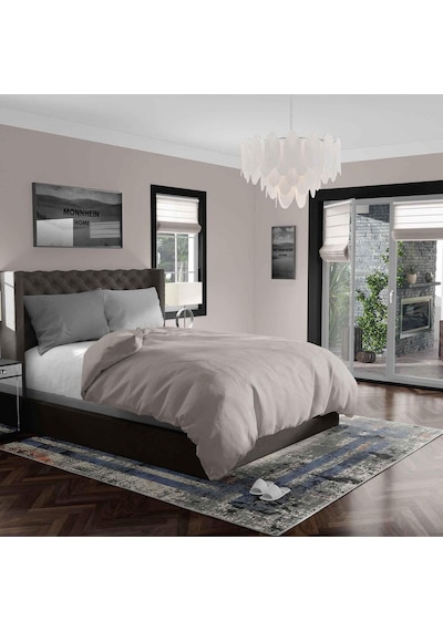 Kaymaz Taban Yıkanabilir Halı Mutfak, Salon, Yatak Odası İçin Modern Dijital Baskı Halı Slnhalı01 - 0002 Çok Renkli
