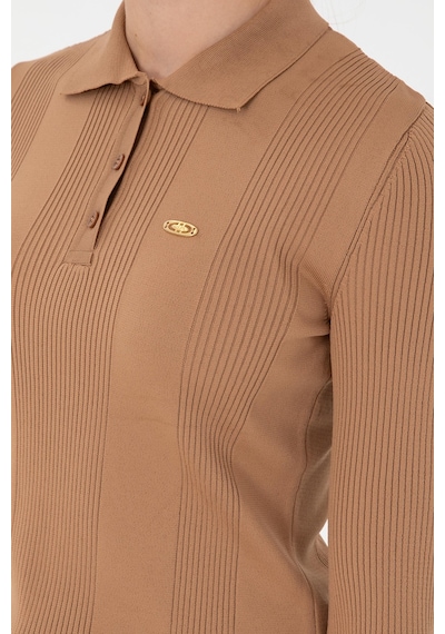 U.S. Polo Assn. Kadın Camel Polo Yaka Kazak 50297087-VR015