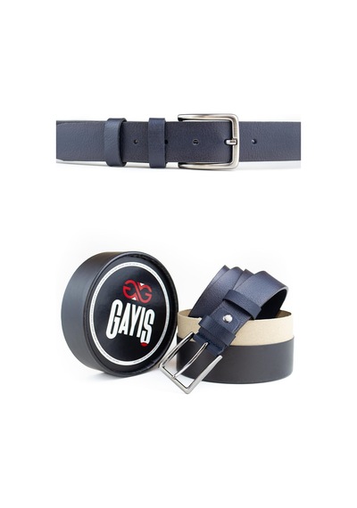 Özel Kutulu Premium%1oo Hakiki Deri Tek Parça 3.5cm Erkek Kumaş Pantolon - Takım Elbise Kemeri Acı Kahve - Siyah
