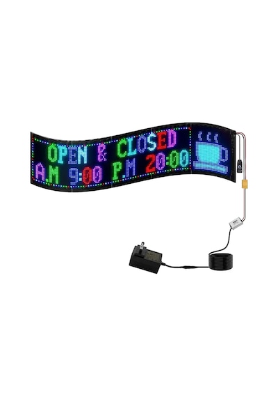 Powermaster Pm-23829 23,2x102cm Kayan Yazı Led Tabela Araç Oto Arka Cam İçin Led Yazılı Tabela