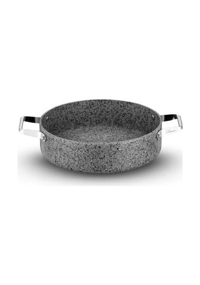 Brioni Stone-h Çizilmez Yanmaz Yapışmaz İndüksiyonlu 22 Cm Basık Tencere Gri