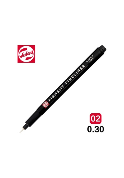 Talens Pigment Fineliner Teknik Çizim Kalemi Siyah 02 0.30mm /