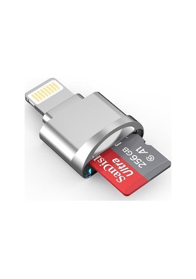 Apple Uyumlu iPhone iPad Micro Sd Kart Okuyucu, Mfi Sertifikalı Lightning - Micro Sd/tf Kart Okuyucu