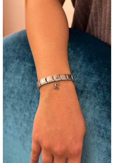 Kişiye Özel İsim Yazılı Harfli Charmlı Paslanmaz Unisex Çelik Bileklik Scb66 Metalik 84046736