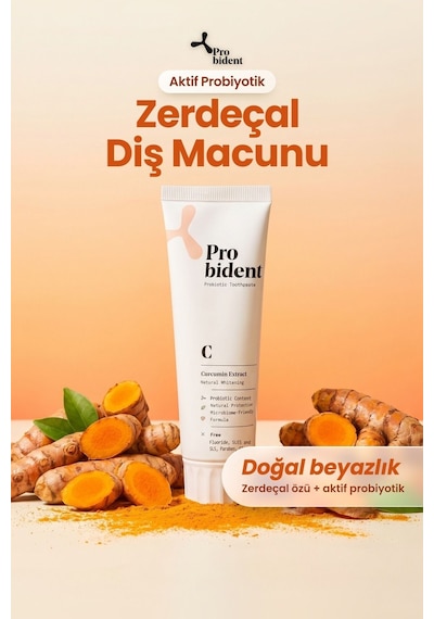Probident Zerdeçal Özütü İlaveli Probiyotik Diş Macunu 75 ML