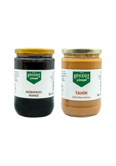 Köyceğiz Yöresel Çifte Kavrulmuş Tahin 600 G + Keçiboynuzu Pekmezi 800 G
