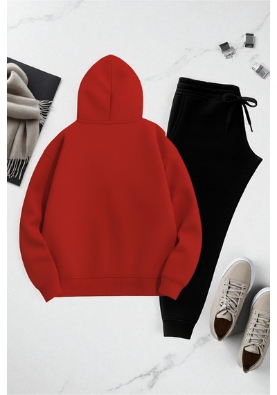 Uyguntarz Unisex Vintage Eşofman Takımı Kırmızı