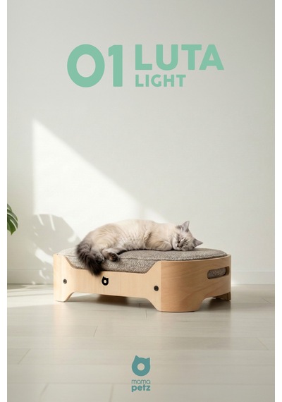 Mamapetz Luta Light Kedi Ve Küçük Irk Köpek Ahşap Yatağı