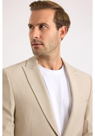 Süvari Bej Slim Mono Yaka Düz Armürlü Torba Cep 6 Drop Takım Elbise Tk1006900396-bj3 Süvari Bej Slim Mono Yaka Düz Armürlü Torba Cep 6 Drop Takım Elbise Tk1006900396-bj3