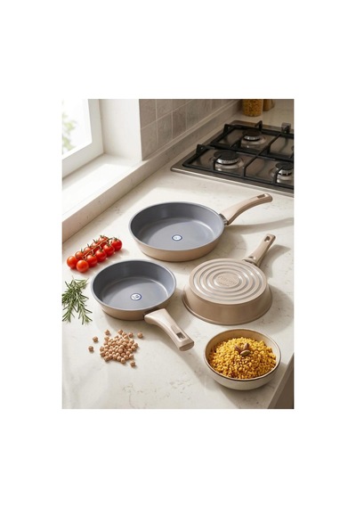 Gülsan Venüs Seramik 18-20-22 Cm Tava Seti Bej