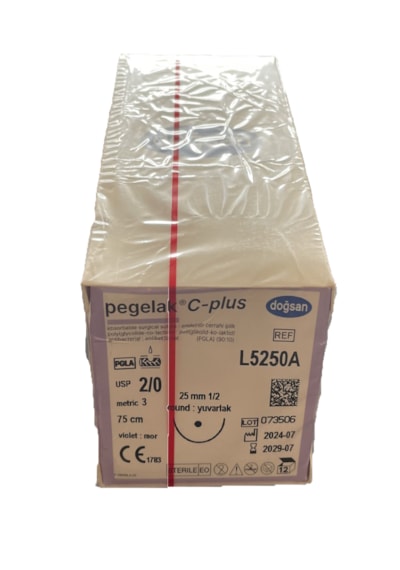 Doğsan Pegelak 2/0 25mm 1/2 Keskin 75cm L5250a 1 Kutu